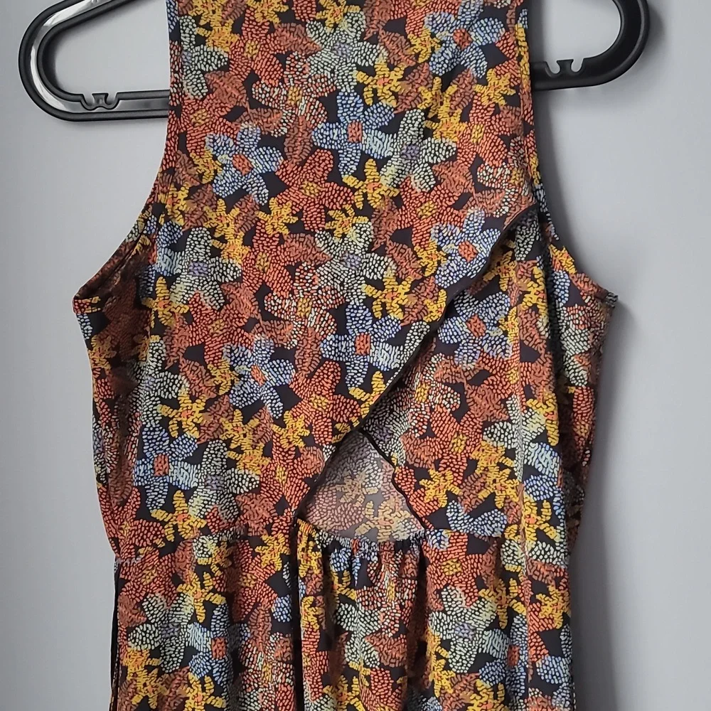 Toad&Co Women's Tank Top - Floral Black and Yellow - Picture 8 of 10